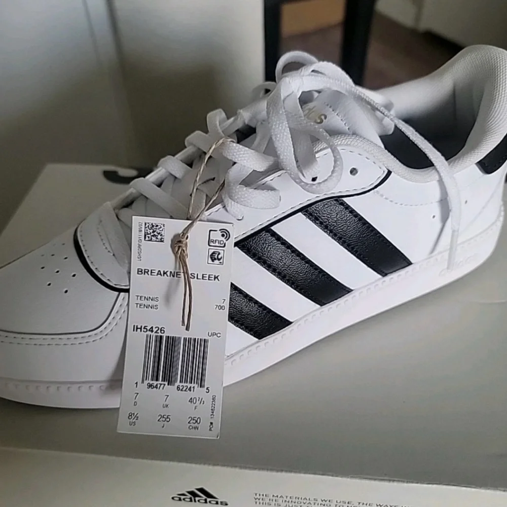 NEW Adidas Classic White and Black Trainers